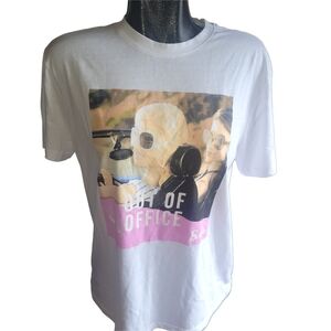 Barbie White Graphic Casual T-Shirt L